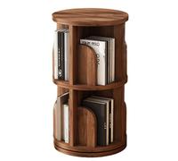 Rotating 2/3/4/5 Tier Bookshelf - Stylish Walnut Bookcase for Kids & Adults, Space-Saving Storage Solution for Bedroom, Living Room & Study, 46x68cm