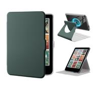 Rotating Acrylic Case Compatible with Kobo Clara 2E 6" 2022 | N506, 360° Rotating Stand, Magnetic Detachable Design, Auto Wake/Sleep(Dark Green)