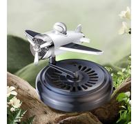 Rotating Air Purifier Diffuser for Cars Styled Like Propeller Fighter, Compact Size Suitable for Vehicles and Indoor Surfaces Using Natural Plant Extracts (white)