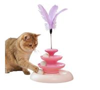 Rotating Ball Cat Toy - Feline Agility Station, Interactive Teaser Path | Living Bedroom Balcony Enrichment Center for Indoor Kittens, Mental Stimulation spining Track System for Small Large