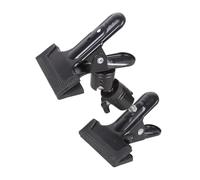 Rotating Ball Head Reverse Mount Double Super Clamp for Photography and Video Studio Supports Equipment Up to 5lbs Flexible Setups Double Clamp
