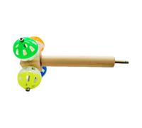 Rotating Ball Wood Perch StandFor Parrots Mental Stimulation And Nails Trimming Cage Enrichment And Training Accessory Perch Toy With Rotating Balls