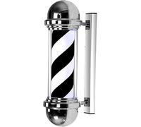 Rotating Barber Pole Lamp for Hair Salon, Wall Mount Indoor Outdoor Use, Classic Sign Fixture