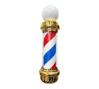 Rotating Barber Pole Light with Red, White, and Blue Stripes - Wall Mount Fixture for Salon and Barbershop Decor, Energy-Efficient Classic Design