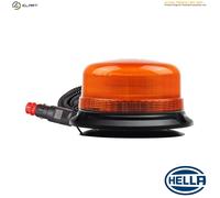HELLA 2RL 006 295-111 Halogen-Rotating Beacon - KL 710 - 24V - Yellow - Round - mounting/Bolted - Plug: Blade Terminal