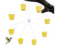Rotating Bird Feeder - Parrot Feeding Toy, Bird Feeding Station Ferris Wheel Toy with Pen | Multifunctional Ferris Wheel Shape Bird Toy, Decorative Bird Feeding Box, Toy for Sparrows, Yellow Finch