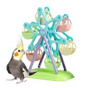 Rotating Bird Food - 18 x 18 x 20 cm Bird Ferrris Wheel Toy Stimulation of the Bird Activity Centre, Rotating Mental Challenge Perch, Feed Feed Centre, Small Pet Bird -Puz