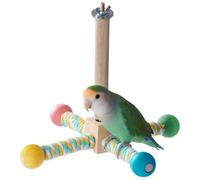Rotating Bird Perch - Paw Grinding Pole For Birds | Interactive Parrot Standing Sticks, Bird Stand Perch | Wood Parakeet Climbing Branches For Budgies