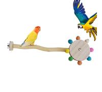 Rotating Bird Toy,Bird Stand Perch Toy - Funny Bird Stand Perch Toy, Natural Parakeet Stand Perch Toy, Wood Rotate Bird Toy for Parakeet, Budgie, Birds, Conure