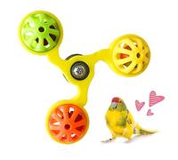 Rotating Bird Toy - Macaw Windmill with Bells, Interactive Chew Enrichment, Colourful Cage Activity | Parakeets, Parakeets, Turtle Doves Play Boredom and Provide Fun in the V