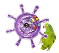 Rotating Bird Toys, Colorful Interactive Wheel, Rotating Cage Rattle with Bells, Vibrant Exercise Spinner, Engaging Parrot Toy for Details, Authentic Enrichment Tool for Cockatiels Conures