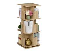 Rotating Bookshelf Book Tower Bookcase Stand Media Storage Swivel Revolving