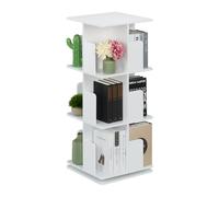 Rotating Bookshelf Book Tower Revolving Bookcase Stand Media Storage Swivel