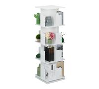 Rotating Bookshelf Book Tower Revolving Bookcase Stand Media Storage Swivel