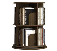 Rotating Bookshelf Corner Floor Standing Bookcase Storage Rack Compact Narrow Book Shelf for Small Spaces Ideal for Bedroom & Living Room Display
