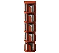 Rotating Bookshelf for Kids & Adults - 2/3/4/5-Level Teak Wood Library Rack for Bedroom Living Room Study - Space-Saving Design (39 x 162 cm)