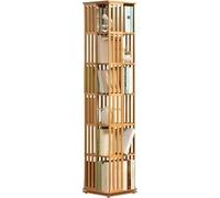 Rotating Bookshelf, Multi-Tier Revolving Bookcase, Space-Saving Floor Standing Storage Rack for Office, Home, Living Room