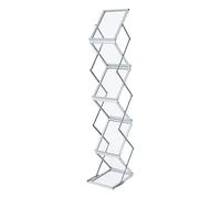 Rotating brochure display stand,Adjustable Foldable Magazine Rack & Brochure Stand, Portable Literature Display Holder for Trade Shows, Offices & Retail Stores