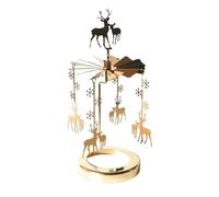 Rotating Candle Holder - Elegant Revolving Holder | Decorative Metal Candle Carousel with Windmill Design | Twirling Candle Spinner for Festive and Ambient Décor