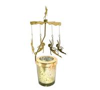 Rotating Candle Holder: Rotating for Tea Lights, Elegant Metal Candlestick, Reflective for Tea Lights, Vintage Rotating Decoration Display, Artistic Candlestick | for CE