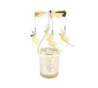 Rotating Candle Stick Holder Gold Candlestick Home Decoration Romantic Valentine's Party Room Decor Carousel Candle Stand for Wedding Decoration Home(STYLE2)