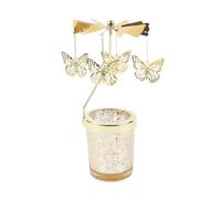 Rotating Candle Stick Holder Gold Candlestick Home Decoration Romantic Valentine's Party Room Decor Carousel Candle Stand for Wedding Decoration Home(STYLE4)