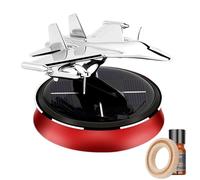 Rotating Car Air Freshener: Solar Powered Helicopter Dashboard Decoration, Aircraft Propeller Self-rotating Diffuser, Alloy Interior