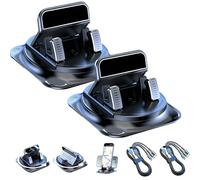 Rotating Car Mount for the Dashboard - Dash Phone Holder for Car with Automatic Locking Anti-Slip Base - Cell Phone Dash Mount for Car, Truck, & SUV and 4 to 7 Inches Smartphones (2pc-charging cable)