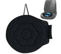 Rotating Car Seat, Swivel Seat Cushion 17in Portable 360-degree Rotating Car Seat Round Non-Slip Base Seat Cushion for Mobility Aid and Stand Assist (Black), Desk Chair Cushion for Long Sitting
