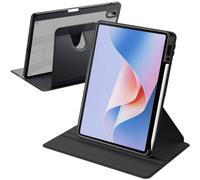 Rotating Case Compatible with Huawei MatePad 11.5 S 2024 with Pen Holder, 360° Rotation Protective Stand Cover Clear Back, Auto Wake/Sleep, Black