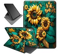 Rotating Case for 10.9 inch iPad Air 5th Generation 2022,for iPad Air 4th Gen 2020 Case,360 Degree Rotating PU Leather Smart Stand Fold Case with Auto Wake/Sleep,Blue Wooden Sunflower