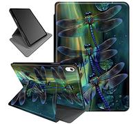Rotating Case for 10.9 inch iPad Air 5th Generation 2022,for iPad Air 4th Gen 2020 Case,360 Degree Rotating PU Leather Smart Stand Fold Case with Auto Wake/Sleep,Green Dragonfly