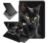 Rotating Case for 10.9 inch iPad Air 5th Generation 2022,for iPad Air 4th Gen 2020 Case,360 Degree Rotating PU Leather Smart Stand Fold Case with Auto Wake/Sleep,Black Cat Cool