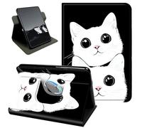 Rotating Case for Amazon Fire HD 8 & 8 Plus Tablet (12th/10th Generation) | 360 Stand Protective Cover Auto Sleep Wake Slim Shell,Cute Cat Head
