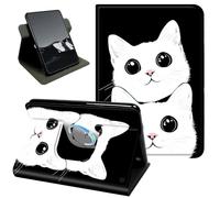 Rotating Case for Fire HD 10 and 10 Plus Tablet (13th Generation 2023) | 360 Stand Protective Cover Auto Sleep Wake Slim Shell,Cute Cat Head