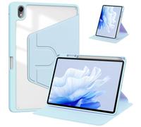 Rotating Case for Huawei Honor Pad X9 / X8 PRO 11.5 inch 2023 with Pencil Holder,360 Degree Rotation Protective Stand Smart Tablet Slim Hard Shell Folio Cover Clear Back (Sky Blue)