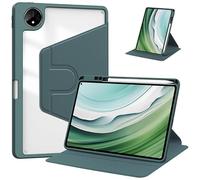 Rotating Case for Huawei MatePad Pro 12.2" 2024 with Pencil Holder,360 Degree Rotation Protective Stand Smart Tablet Slim Hard Shell Folio Cover Clear Back,Auto Wake/Sleep (Dark Green)