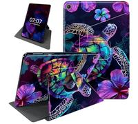 Rotating Case for iPad 10.2 Case for iPad 9th Generation 2021, for iPad 8th Gen Case 2020/iPad 7th Gen 2019, 360 Degree Rotating Smart Stand Fold Case with Auto Wake/Sleep, Colored Turtle