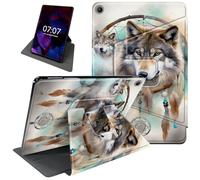 Rotating Case for iPad 10.2 Case for iPad 9th Generation 2021, for iPad 8th Gen Case 2020/iPad 7th Gen 2019, 360 Degree Rotating Smart Stand Fold Case with Auto Wake/Sleep, Dreams Wolf