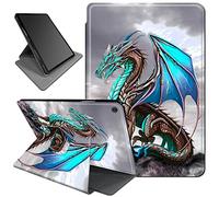 Rotating Case for iPad 10.2 Case for iPad 9th Generation 2021,for iPad 8th Gen Case 2020/iPad 7th Gen 2019,360 Degree Rotating Leather Smart Stand Fold Case,Cool Blue Dragon
