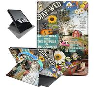 Rotating Case for iPad 6th/5th Generation 9.7 Inch 2018/2017,Horizontal & Vertical Stand Cover with Auto Wake/Sleep,Country Farm Collage