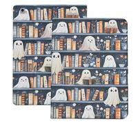 Rotating Case for iPad 9th / 8th / 7th Generation (2021/2020/2019) 10.2 Inch, PU Leather Folio 360 Degree Rotating Protective Stand Cover with Auto Wake/Sleep, Ghosts Halloween