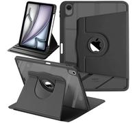 Rotating Case for iPad Air 11-Inch M3/M2 (2025/2024), iPad Air 5/4 (2022/2020 5th/4th) with Pencil Holder, 360 Degree Rotation Stand, Shockproof Cover Clear Back, Auto Wake/Sleep