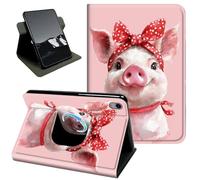 Rotating Case for iPad Air 11-inch M4/M3/M2 (2026/2025/2024),iPad Air 5th/4th Generation 10.9-inch,360 Stand Protective Cover Auto Sleep Wake Slim Shell,Cute Pink Pig Design