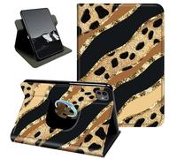 Rotating Case for iPad Pro 11 inch 2026/2025/2024,360 Stand Protective Cover Auto Sleep Wake Slim Shell,Leopard Glitter-2 Design