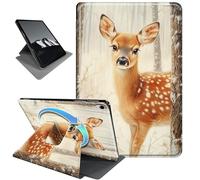 Rotating Case for iPad Pro 12.9 Inch 2022/2021 / iPad Air 13 2024/2025,Horizontal & Vertical Stand Cover with Auto Wake/Sleep,Cute Deer
