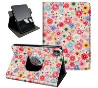 Rotating Case for iPad Pro 13 inch 2026/2025/2024,360 Stand Protective Cover Auto Sleep Wake Slim Shell,Pink Daisy Floral Pattern Design
