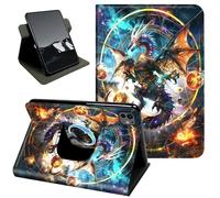 Rotating Case for iPad Pro 13 inch 2026/2025/2024,360 Stand Protective Cover Auto Sleep Wake Slim Shell,Epic Mech Dragon Design