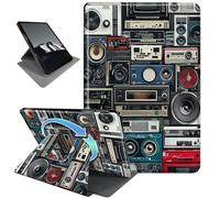 Rotating Case for Kindle Scribe 10.2" 2022 & 2024 Released,Horizontal & Vertical Stand Cover with Auto Wake/Sleep,Retro Radio