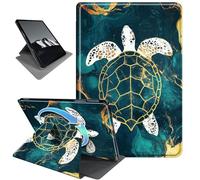Rotating Case for Kindle Scribe 10.2" 2022 & 2024 Released,Horizontal & Vertical Stand Cover with Auto Wake/Sleep,Green Turtle